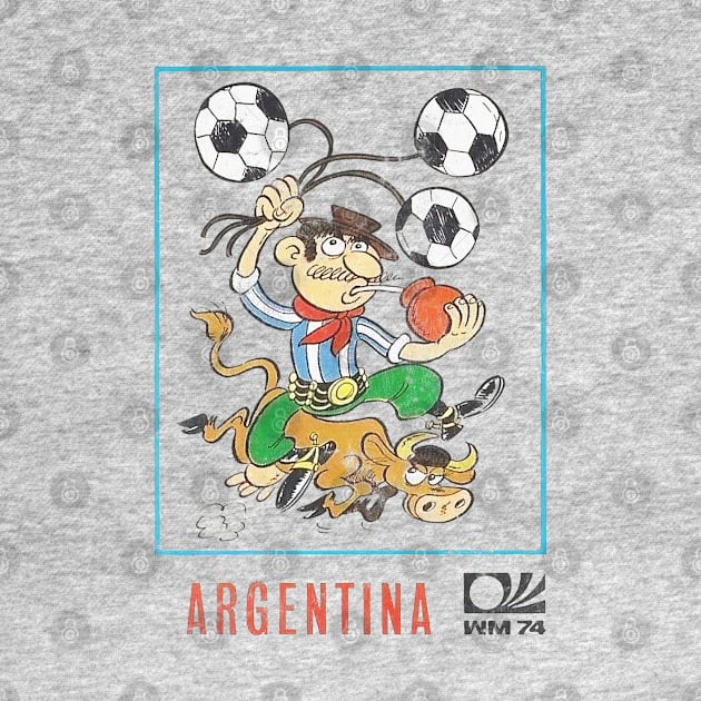 Argentina / 70s Vintage-Style Soccer Fan Design by DankFutura